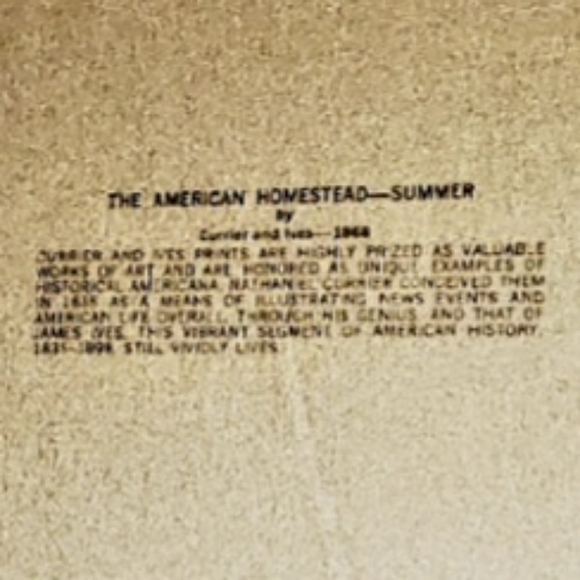 Set Of 4 Vintage Currier And Ives 1868 Oval Tin Metal Trays - Picture 13 of 14